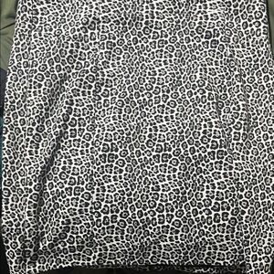 Michael Kors Black and White Animal Print Skirt